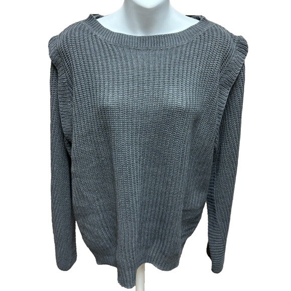 C+D+M Womens Sweater Size Medium Long Sleeve Pullover Gray New Casual Knit - Picture 1 of 15